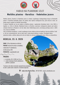 Planinski izlet Molička planina 23.8.2026